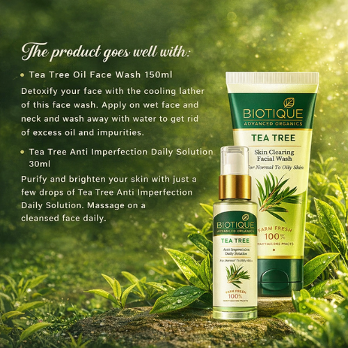 BIOTIQUE Tea Tree Facial Toner 120ml | Oil Control