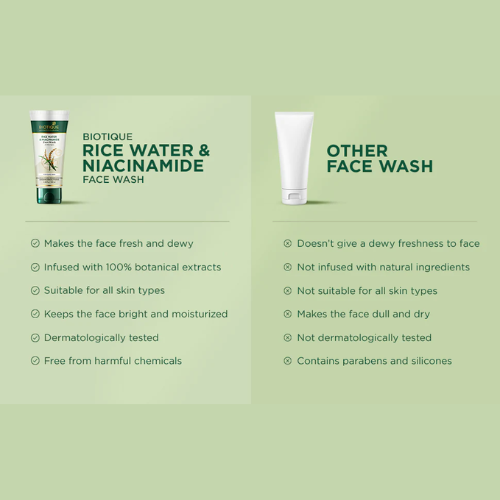 Biotique Rice Water & Niacinamide Face Wash 100ml