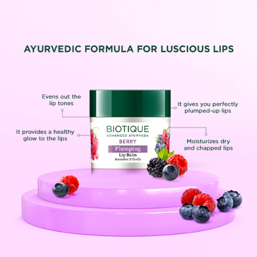 Biotique Berry Plumping Lip Balm 12g | Moisturizing Care