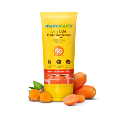 Mamaearth Ultra-Light Indian Sunscreen SPF 50 PA++++