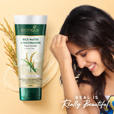 Biotique Rice Water & Niacinamide Face Scrub 100ml