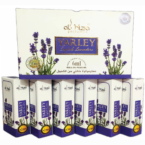 Al-Hiza Yardley English Lavender Attar - 6ml Roll-On (Floral) | Pack of 6 | Soothing & Long-Lasting Fragrance