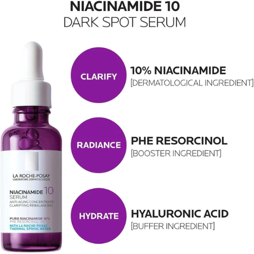 La Roche-Posay La Roche Posay Niacinamide 10 Face Serum, Brightening And Anti-Aging Facial Serum With 10% Niacinamide, Reduces The Look Of Dark Spots
