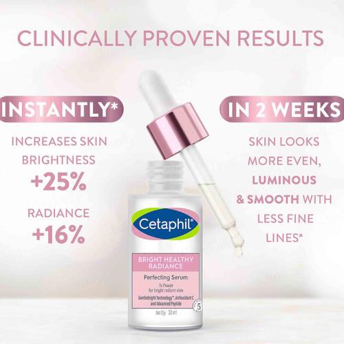 CETAPHIL Bright Healthy Radiance Perfecting Serum – 30ml | Brightening Serum for Even-Toned, Radiant Skin