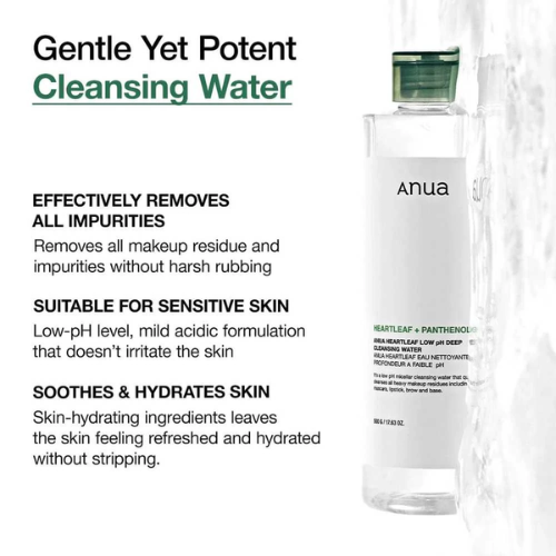Anua Heartleaf + Panthenol Low pH Deep Cleansing Water (500 ml)