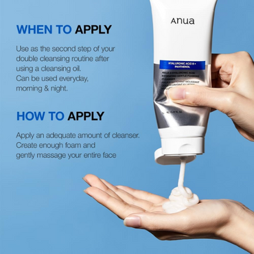 Anua Hyaluronic Acid 8 + Panthenol Cleanser (150ml) | Hydrating Low p