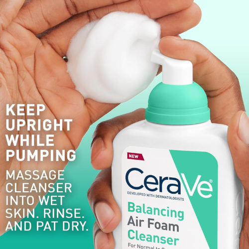 Balancing Air Foam Facial Cleanser – Lightweight Cleanse for Normal to Combination Skin |Cerave