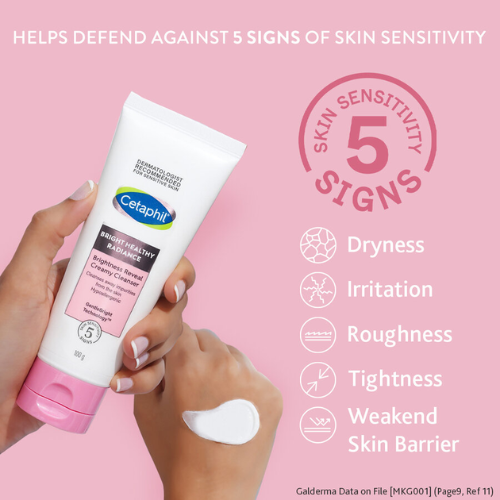 Cetaphil Bright Healthy Radiance Creamy Cleanser – Gentle Brightening Face Wash for Sensitive Skin
