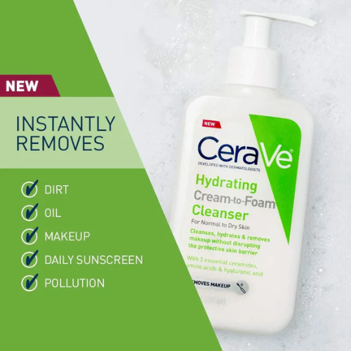 Hydrating Cream-to-Foam Cleanser – Gentle, Moisture-Rich Daily Cleanser