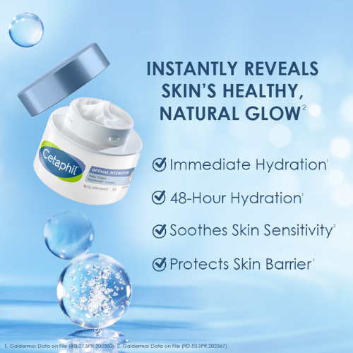 Cetaphil Optimal Hydration Daily Cream 50g – Lightweight 48-Hour Moisture for Sensitive Skin