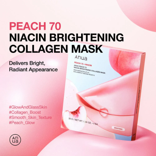 Anua Peach 70+ Niacin Brightening Collagen Mask (25 ml) (1 sheet)