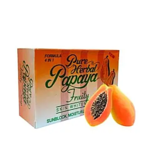 Pure Herbal Papaya Fruity Soap – Skin Whitening & Exfoliating Soap Bar (75g)