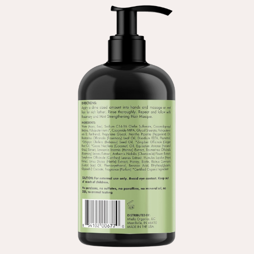 MIELLE Rosemary Mint Strengthening Shampoo Infused with Biotin Cleanser 355 ML
