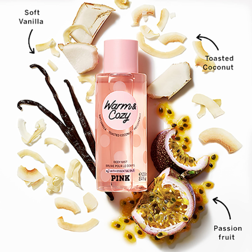 Victoria's Secret Pink Warm & Cozy Body Mist – 250ml Spray for Women