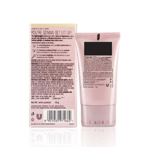 Lakmē Lumi Tint Gold | Illuminating Moisturizer with Golden Glow | 60 g