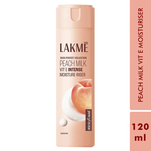 Lakmē Peach Ceramide Moisturizer with Hyaluronic,For Dry Skin, Normal Skin & Sensitive Skin 120ml