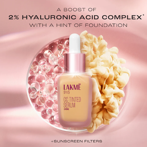 Lakmē CC Tinted Serum with 2% Hyaluronic Acid