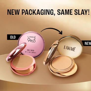 Lakmē 9to5 Unreal Dual Cover Pressed Powder Cocoa - Long-Lasting Professional Pressed Powder