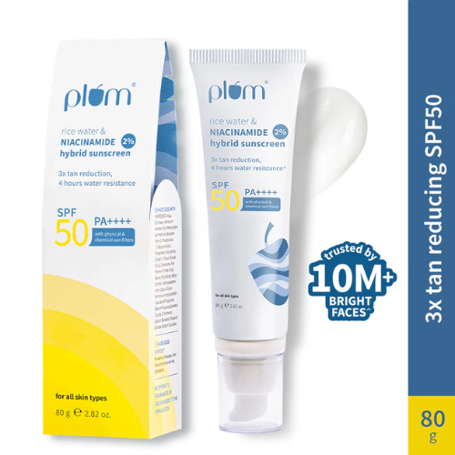 Plum 2% Niacinamide & Rice Water SPF 50 PA++++ Brightening Sunscreen