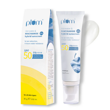 Plum 2% Niacinamide & Rice Water SPF 50 PA++++ Brightening Sunscreen