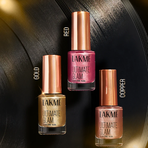 Lakmē Ultimate Glam Chrome Nail Turquoise - Metallic Chrome Nail Polish