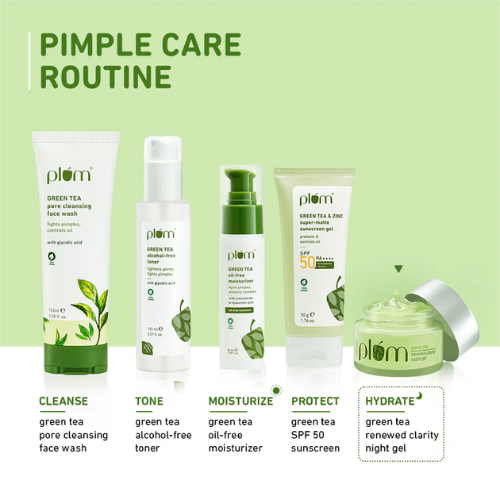 Plum Green Tea Renewed Clarity Night Gel Cream for Oily Skin 50g