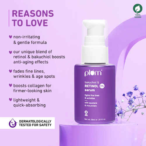 Plum 1% Retinol Serum for Face with Bakuchiol 30ml