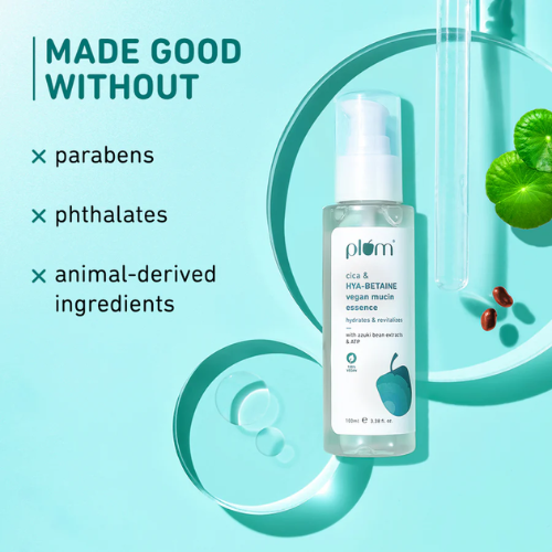 Plum Cica & Hya-Betaine Vegan Mucin Face Essence with Azuki Bean 100ml