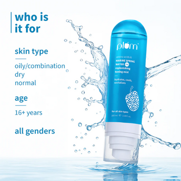 Plum 1% Marine Spring Water Replenishing Toning Mist Spray 100ml