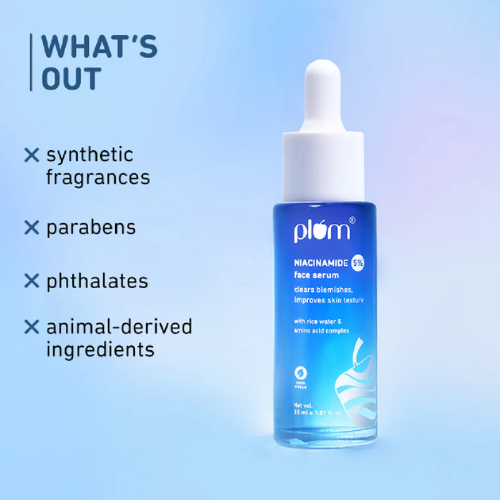 Plum 5% Niacinamide & Rice Water Brightening Face Serum 30ml