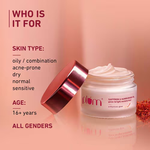 Plum Saffron & Kumkumadi Oil Glow Bright Moisturizer SPF 35 - 50g x2