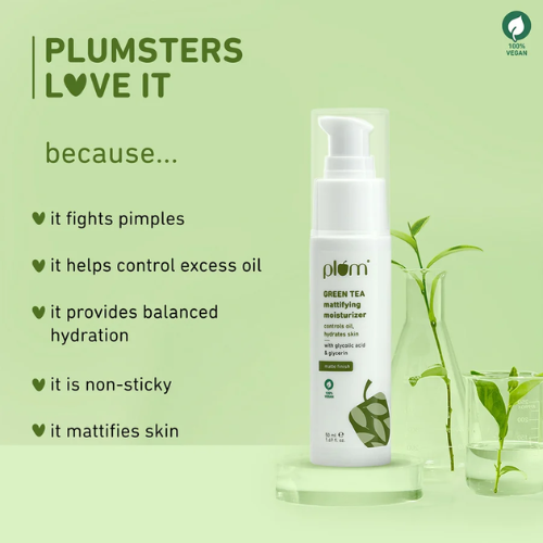 Plum Green Tea Mattifying Moisturizer for Oily Skin 50ml