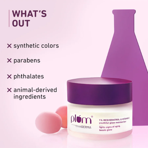 Plum 1% Resveratrol & Vitamin C Youthful Glow Moisturizer 50g