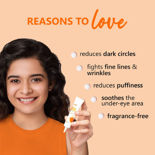 Plum 3% Vitamin C, 3% Peptide & 3% Caffeine Under Eye Cream with Mandarin 15ml