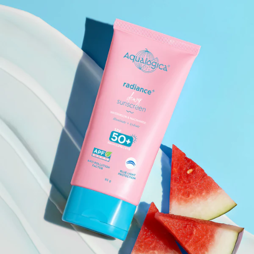 Aqualogica Radiance+ Dewy Sunscreen SPF 50+ PA++++ | Watermelon & Niacinamide – 80g
