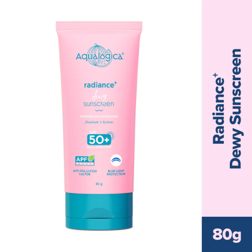 Aqualogica Radiance+ Dewy Sunscreen SPF 50+ PA++++ | Watermelon & Niacinamide – 80g