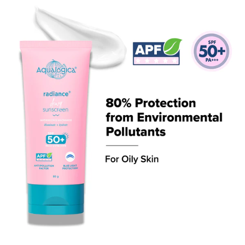 Aqualogica Radiance+ Dewy Sunscreen SPF 50+ PA++++ | Watermelon & Niacinamide – 80g