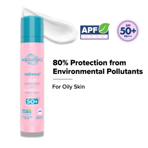 Aqualogica Radiance+ Dewy Sunscreen SPF 50+ PA++++ | Watermelon & Niacinamide – 50g