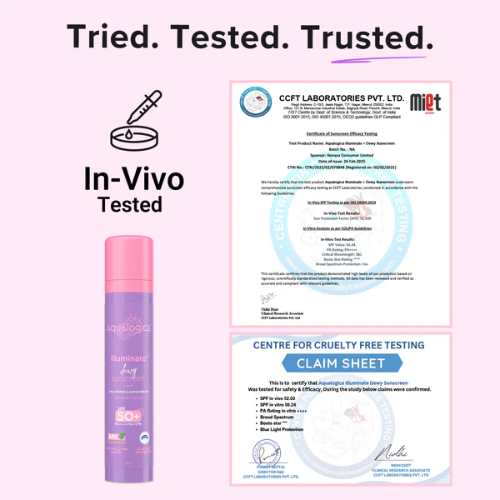 Aqualogica Illuminate+ Dewy Sunscreen SPF 50+ PA++++ | Wild Berries & Alpha Arbutin – 50g