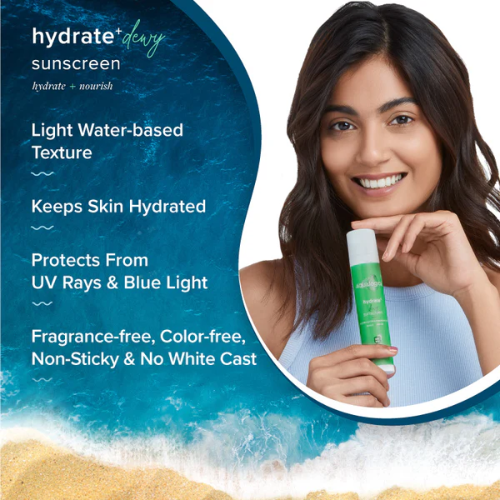Aqualogica Hydrate+ Dewy Sunscreen SPF 50+ PA++++ – 50g
