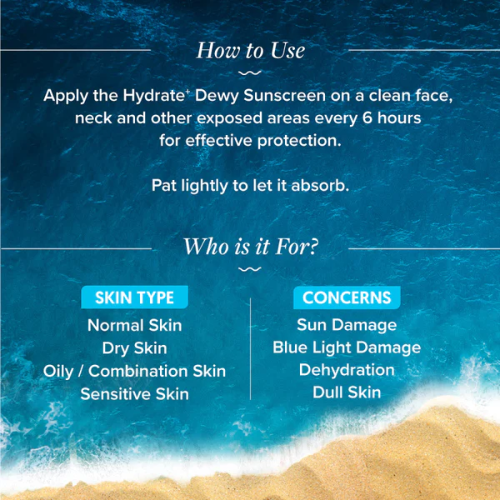 Aqualogica Hydrate+ Dewy Sunscreen SPF 50+ PA++++ – 50g