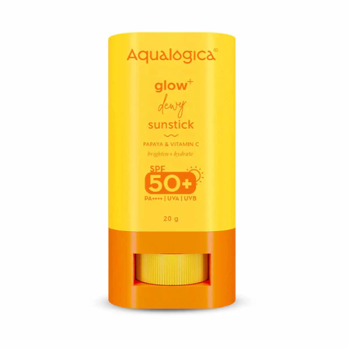 Aqualogica Glow+ Dewy Sunstick SPF 50+ PA++++ – 20g | Easy Reapplication & No White Cast