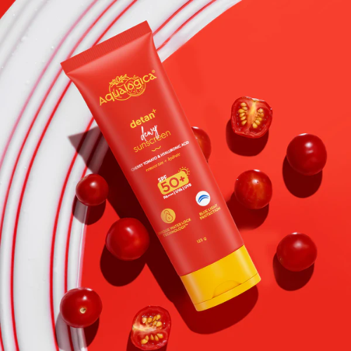 Aqualogica Detan+ Dewy Sunscreen SPF 50+ PA++++ – 125g | Hydrating & Anti-Tan