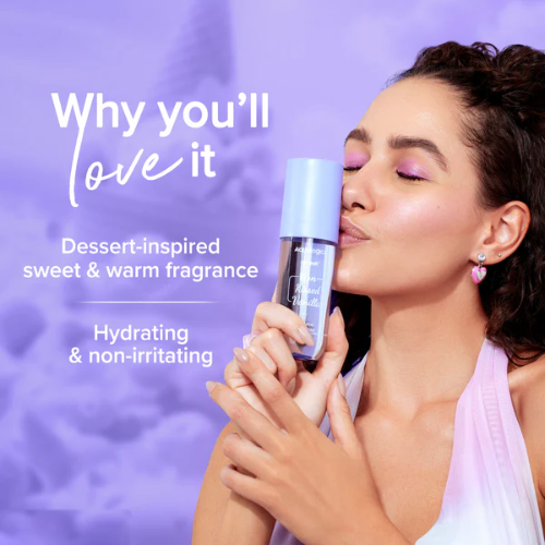 Aqualogica Refresh+ Sun Kissed Vanilla Body Mist – 150ml | Zemea & Hyaluronic Acid | Hydrating & Fragrant
