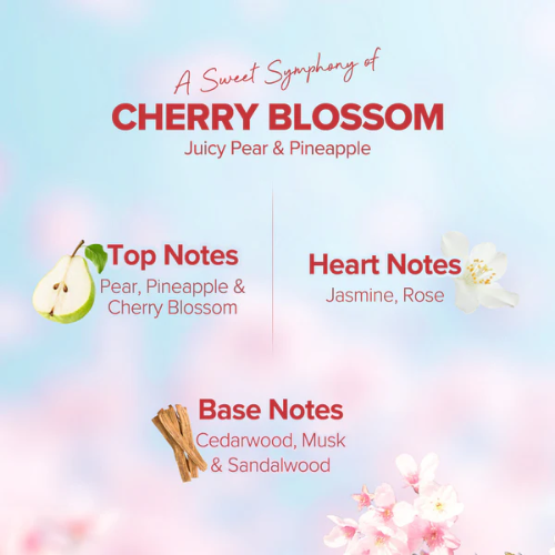 Aqualogica Refresh+ Cherry Blossom Bloom Body Mist – 150ml | Zemea & Hyaluronic Acid | Hydrating & Fragrant