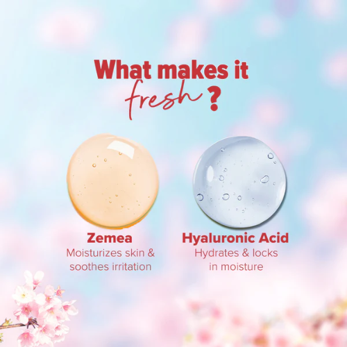 Aqualogica Refresh+ Cherry Blossom Bloom Body Mist – 150ml | Zemea & Hyaluronic Acid | Hydrating & Fragrant