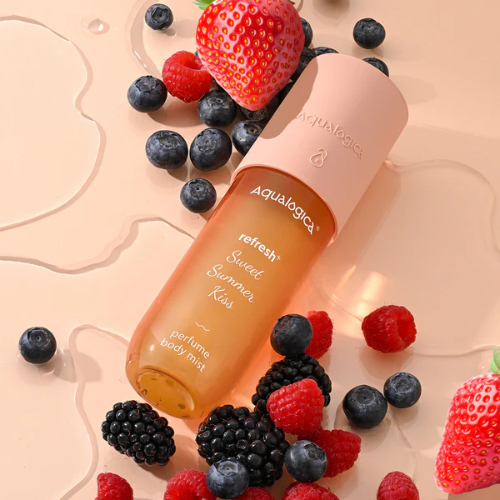 Aqualogica Refresh+ Sweet Summer Kiss Body Mist – 150ml | Zemea & Hyaluronic Acid | Hydrating & Fragrant