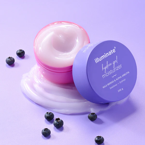 Aqualogica Illuminate+ Hydra Gel Moisturizer – 200g | Wild Berries & Alpha Arbutin | Hydrating & Brightening