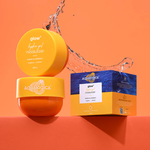 Aqualogica Glow+ Hydra Gel Moisturizer – 200g | Vitamin C & Papaya | Hydrating & Brightening