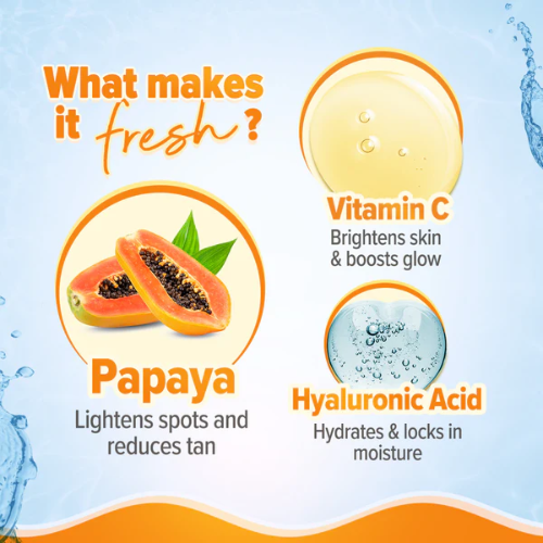 Aqualogical Glow+ Oil Free Moisturizer with Papaya & Vitamin C for Glowing Skin - 100g